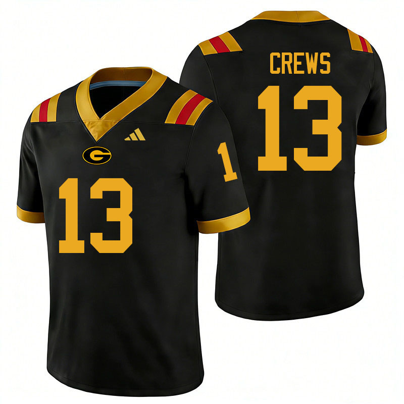 Grambling State Tigers #13 Andre Crews College Football Jerseys,Uniforms-Black